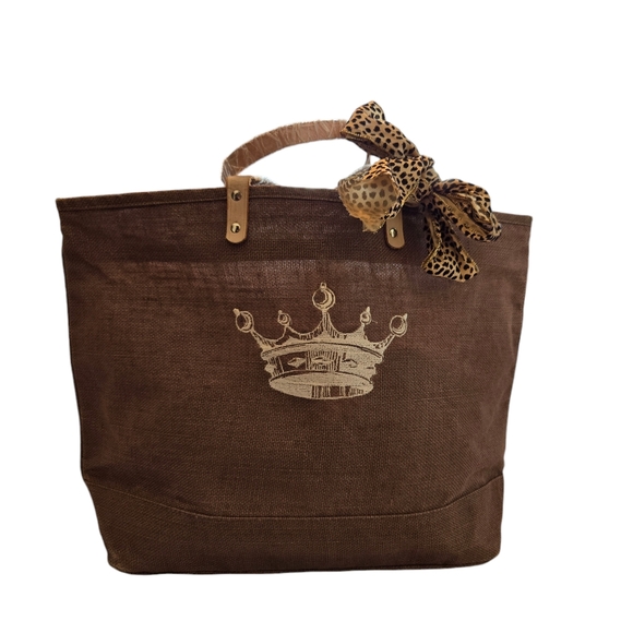 Ballard Designs 25th Anniversary Crown Canvas‎ Large Tote - Picture 2 of 8